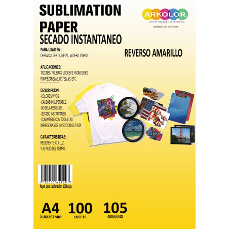 PAPEL PARA SUBLIMAR, PAPEL SUBLIMACION-PAPEL AMARILLO PARA SUBLIMACION