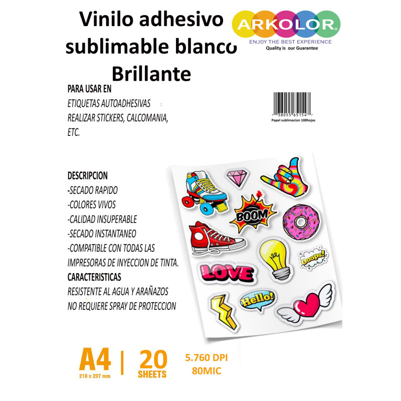 VINILO ADHESIVO SUBLIMABLE