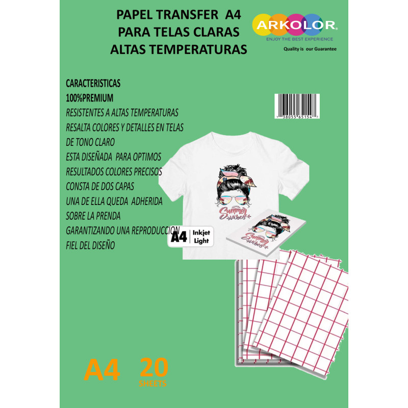 TRANSFER TELAS CLARAS,PAPEL TRANSFER, IMPRESION TRANSFER